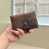 Cute Cat Embossed Mini Trifold Wallet With Snap_Cwab06228