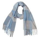 RAINBOW PLAID SCARF THICK WINTER TASSEL WRAP_CWASC0124