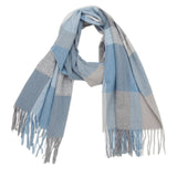 RAINBOW PLAID SCARF THICK WINTER TASSEL WRAP_CWASC0124
