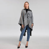 SHAWL VINTAGE SCARF FAUX CASHMERE SLIT WARM CAPE_CWASC2232