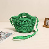 CROSSBODY HOLLOW COTTON WOVEN BAG BEACH BAG_CWAB1860