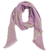 JACQUARD GRID ANGLED SCARF WINTER LOOP YARN WRAP_CWASC0159