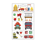 KIDS WATERPROOF FIRE TRUCK TATTOOS FOR SAFETY WEEK_CWMM8259