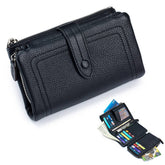 SOFT LEATHER SHORT STYLISH FOLDING LEATHER WALLET_CWAB3779