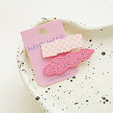 NEW WAVY PLAID HAIR CLIP SET OF 2_CWAHA1029