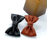 CLASSIC PU LEATHER LARGE BOW FRENCH HAIR CLIP_CWAHA6352