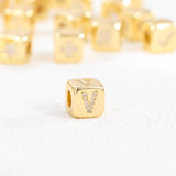 18K GOLD PLATED ZIRCONIA DICE PENDANT NECKLACE_CWMM5876