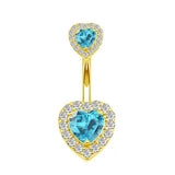 HEART CZ BELLY BUTTON RING HYPOALLERGENIC_CWMM9177