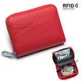 COIN PURSE ZIPPER GENUINE LEATHER CARD HOLDER_CWAB3829