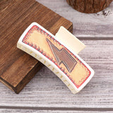 Fashion Letter Feather Pattern Hair Claw Clips_Cwasc1630