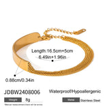 18K GOLD FIVE LAYER CHAIN BRACELET NO FADE_CWAJE4707