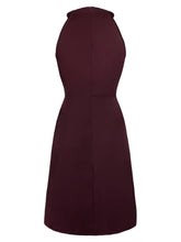 Solid Color Sleeveless Waistline Mid-Length Dress