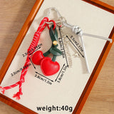 RETRO CHERRY FRUIT KEYCHAIN WITH PU DETAIL_CWMM7632