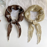 THIN FLORAL LACE TRIANGLE SCARF_CWASC0743