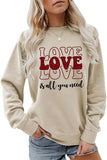 Valentine Day Love Print Pullover_Cwtstl0996