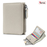 Ultra-Thin Short Card Holder Genuine Leather Wallet_Cwab3704