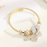 DIY GOLD STAINLESS STEEL ADJUSTABLE COUPLE BRACELET_CWMM8592