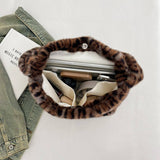 LEOPARD PLUSH FUR BAG WOMEN LARGE SHOULDER TOTE_CUAB00556