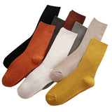 AUTUMN AND WINTER SOLID COLOR MID CALF SOCKS_CWMS0978