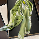 MULBERRY SILK SCARF PRINT LONG NECK HAIR WRAP_CWASC0553