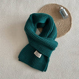 SOLID COLOR KNIT SCARF UNISEX WINTER ESSENTIAL_CWASC2280
