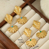 HOLLOW EARRINGS BUTTERFLY LEAF TEMPERAMENT EARRINGS_CWMM3660