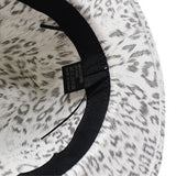 Wool Hat Leopard Print Hat White Flat Brim Jazz Hat_Cwah2541