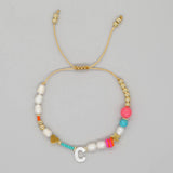 FASHION HAND WOVEN LETTER PEARL BRACELET_CWMM3812