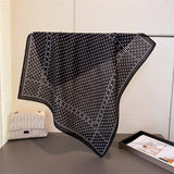 Minimalist Polka Herringbone Linen Feel Scarf_Cwasc03306