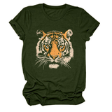 Women Summer Tee With Stylish Tiger Print_Cwttsl0494