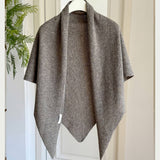 100% Wool Thick Knit Large Triangle Shawl_Cwov00257