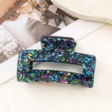Acrylic Square Sequin Hollow Hair Claw_Cwaha07291