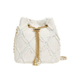 Denim Fashionable Crossbody Bucket Bag