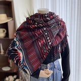 Ethnic Style Double-Sided Printed Tassel Scarf_Cwasc1474