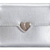 Solid Color Heart Trifold Slim Short Wallet_Cwab06199