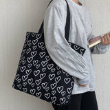 SIMPLE LOVE LAZY STYLE STUDENT CANVAS BAG_CWAB2152