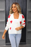 Valentines Day Long-Sleeved Knitted Cardigan