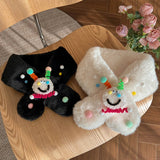 Cute And Funny All-Match Thick Warm Cross Scarf_Cwasc1504
