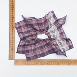 Vintage Plaid Scarf Layered Scrunchie Tie_Cwaha07671