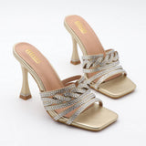 Women Versatile Rhinestone Strap Sandals