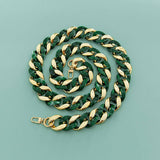 LARGE RESIN ACRYLIC BAG CHAIN WIDE SHOULDER STRAP_CWMM5097