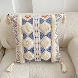 BOHEMIAN STYLE TUFTED LINEN PRINTED PILLOWCASES_CWMM0872