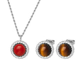 Turquoise Vintage Pendant Earrings Necklace