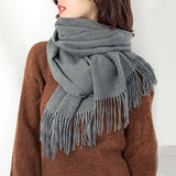 Winter Scarf Shawl Soft Warm Fringe Design