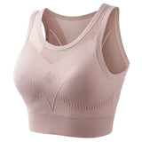 NEW RIMLESS SHOCKPROOF RUNNING VEST YOGA BRA_CWMU0299