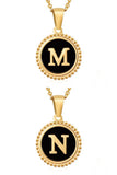 SIMPLE ROUND ALPHABET INITIALS PENDANT NECKLACE_CWAJE215