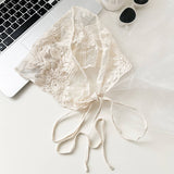 LACE SUN PROTECTION TRIANGLE BANDANA HEADSCARF_CWASC0838