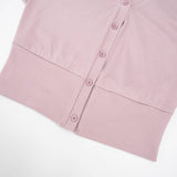 V-Neck Fitted Cardigan Lace-Up Wide-Leg Pant Set