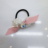 BRAIDED PEARL HAIR TIE NEW ELASTIC HAIR BAND_CWAHA6882