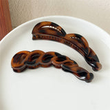 Bow Banana Hair Clip Elegant Ponytail Holder_Cwaha07559